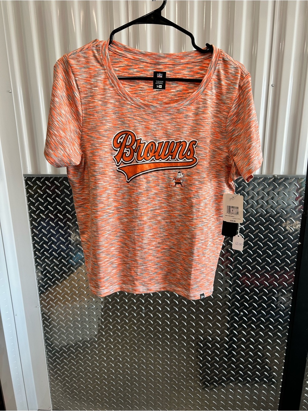 Women's Orange Space-Dye 'Browns' Short Sleeve Tee